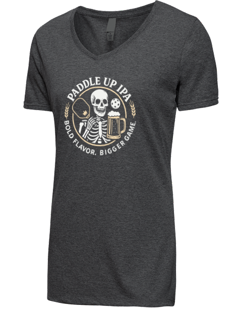 Pickleball Brew League Premium Ladies V-Neck T-Shirt