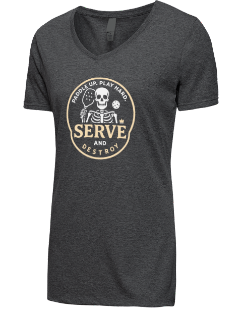 Pickleball Brew League Premium Ladies V-Neck T-Shirt