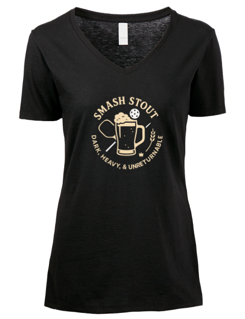 Pickleball Brew League Premium Ladies V-Neck T-Shirt
