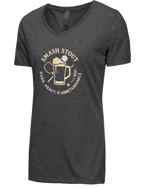 Pickleball Brew League Premium Ladies V-Neck T-Shirt