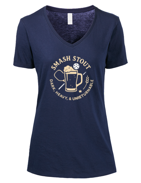 Pickleball Brew League Premium Ladies V-Neck T-Shirt