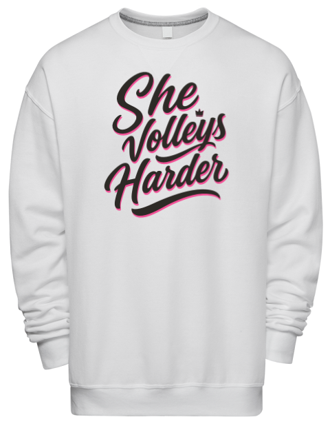 Pickleball Pretty Badass Premium Unisex Crewneck Sweatshirt