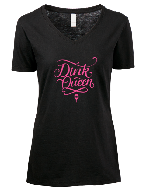 Pickleball Pretty Badass Premium Ladies V-Neck T-Shirt