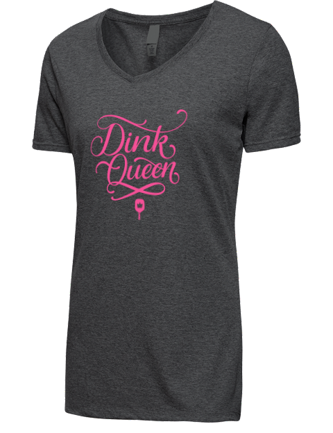 Pickleball Pretty Badass Premium Ladies V-Neck T-Shirt