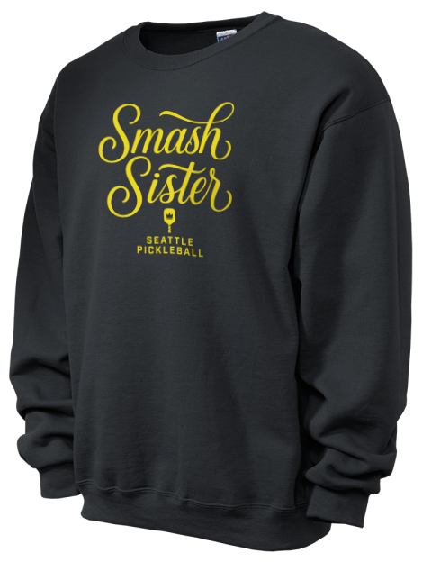Pickleball Pretty Badass Unisex Crewneck Sweatshirt
