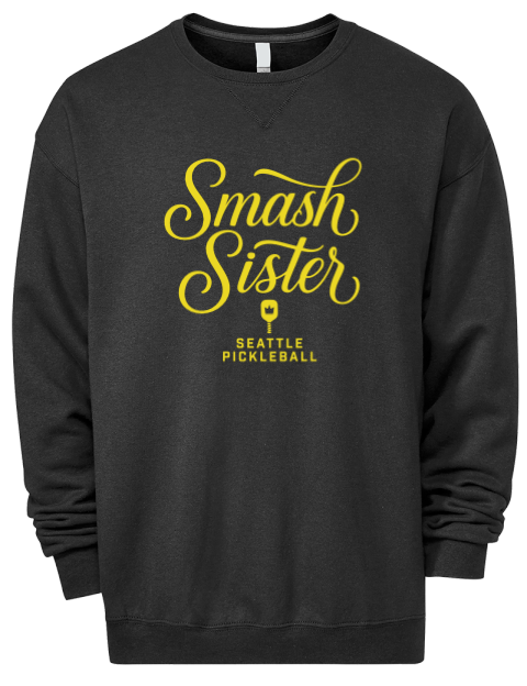 Pickleball Pretty Badass Premium Unisex Crewneck Sweatshirt