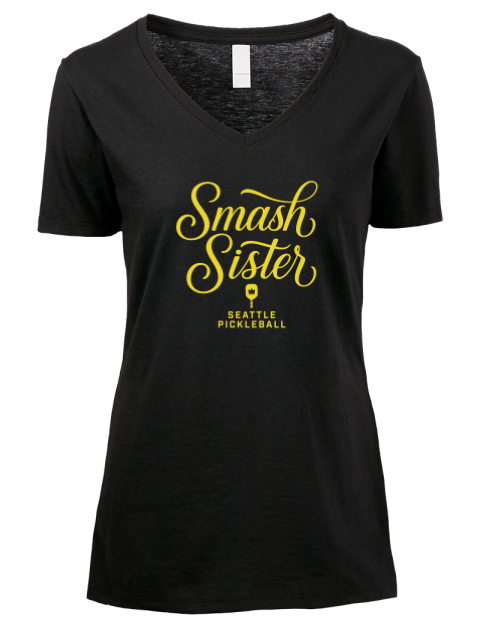 Pickleball Pretty Badass Premium Ladies V-Neck T-Shirt