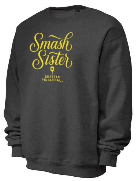 Pickleball Pretty Badass Unisex Crewneck Sweatshirt
