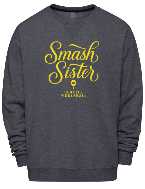 Pickleball Pretty Badass Premium Unisex Crewneck Sweatshirt