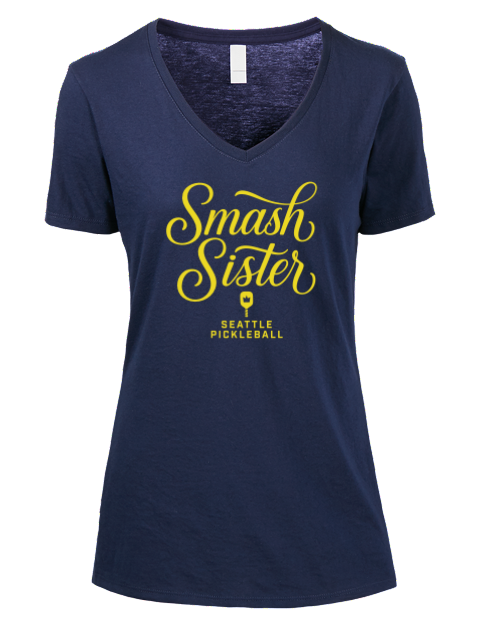Pickleball Pretty Badass Premium Ladies V-Neck T-Shirt