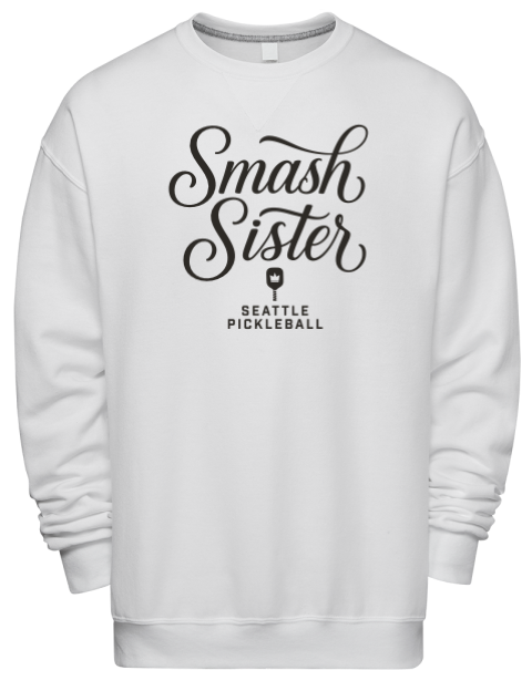 Pickleball Pretty Badass Premium Unisex Crewneck Sweatshirt
