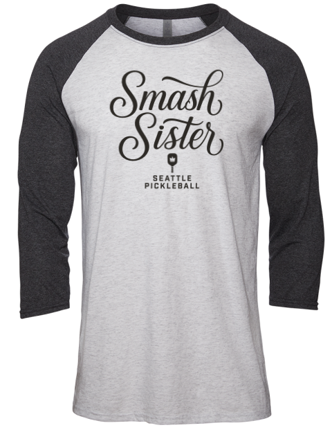 Pickleball Pretty Badass Unisex Premium Three-Quarter Raglan T-Shirt