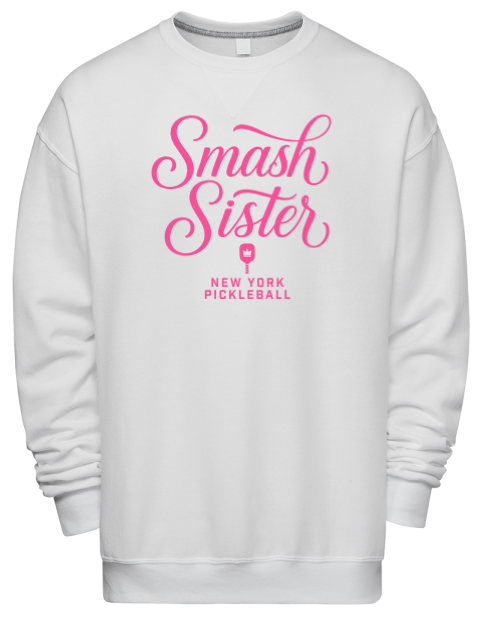 Pickleball Pretty Badass Premium Unisex Crewneck Sweatshirt