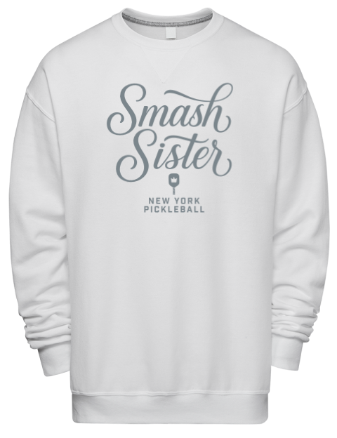 Pickleball Pretty Badass Premium Unisex Crewneck Sweatshirt