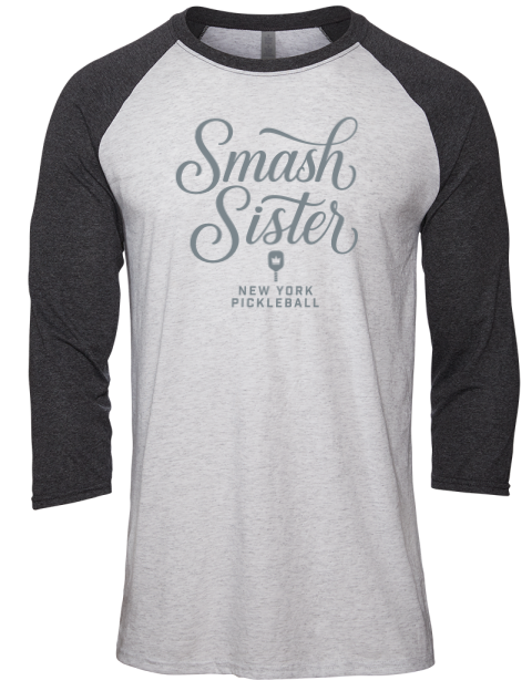 Pickleball Pretty Badass Unisex Premium Three-Quarter Raglan T-Shirt