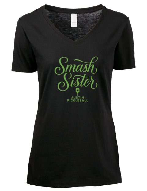 Pickleball Pretty Badass Premium Ladies V-Neck T-Shirt