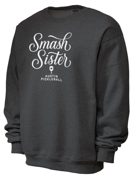 Pickleball Pretty Badass Unisex Crewneck Sweatshirt