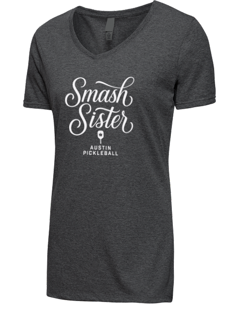 Pickleball Pretty Badass Premium Ladies V-Neck T-Shirt