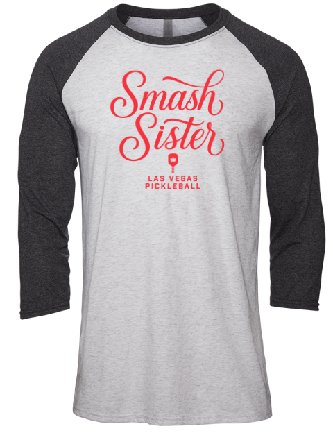 Pickleball Pretty Badass Unisex Premium Three-Quarter Raglan T-Shirt