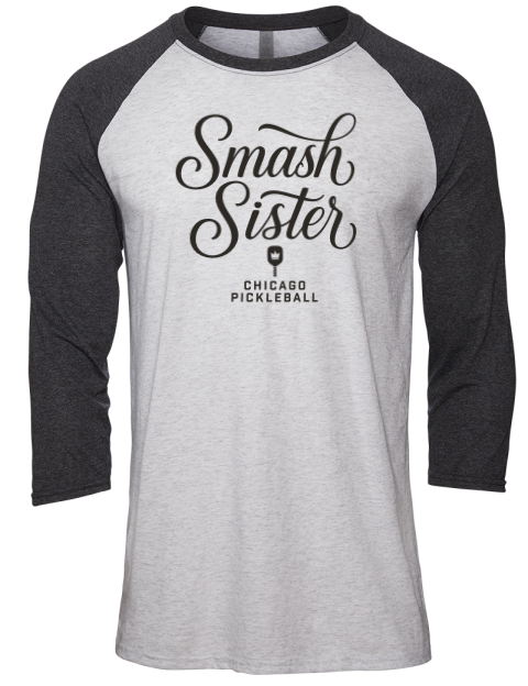 Pickleball Pretty Badass Unisex Premium Three-Quarter Raglan T-Shirt