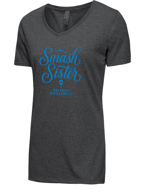 Pickleball Pretty Badass Premium Ladies V-Neck T-Shirt
