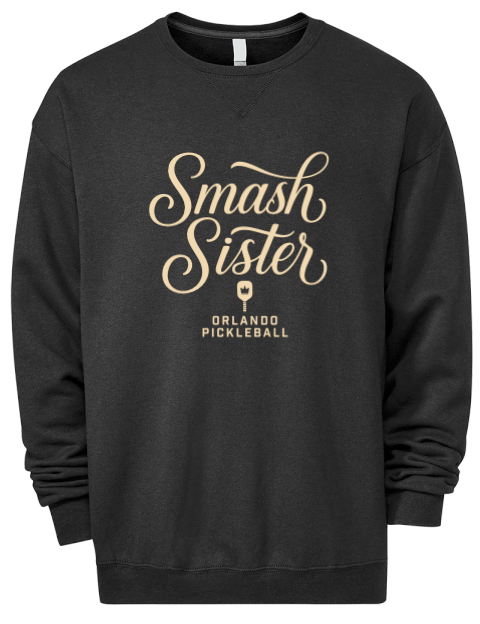 Pickleball Pretty Badass Premium Unisex Crewneck Sweatshirt