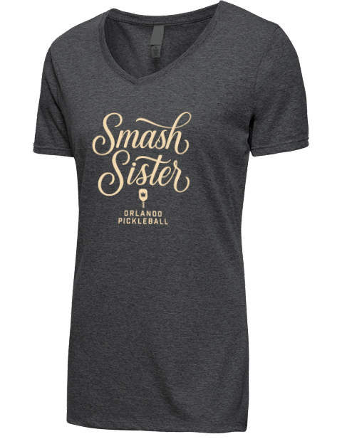 Pickleball Pretty Badass Premium Ladies V-Neck T-Shirt