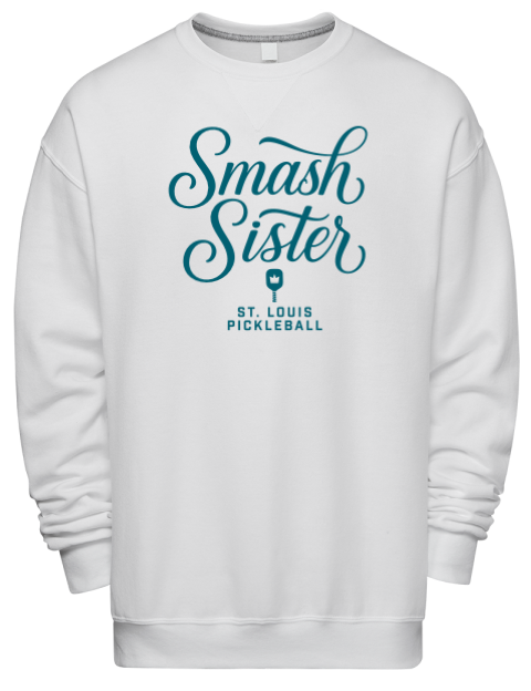 Pickleball Pretty Badass Premium Unisex Crewneck Sweatshirt