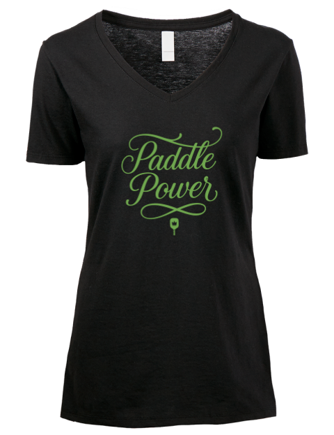 Pickleball Pretty Badass Premium Ladies V-Neck T-Shirt