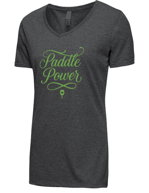 Pickleball Pretty Badass Premium Ladies V-Neck T-Shirt