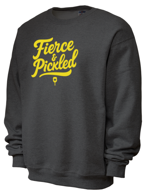 Pickleball Pretty Badass Unisex Crewneck Sweatshirt