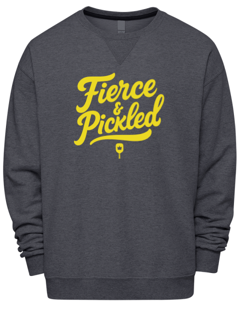 Pickleball Pretty Badass Premium Unisex Crewneck Sweatshirt