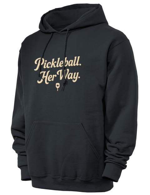 Pickleball Pretty Badass Unisex Hooded Sweatshirt