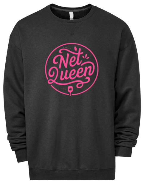 Pickleball Pretty Badass Premium Unisex Crewneck Sweatshirt