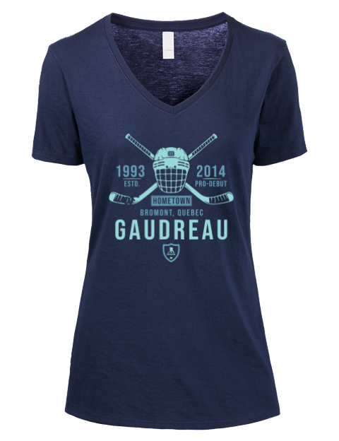 Heritage Frederick Gaudreau Premium Ladies V-Neck T-Shirt | Swagsta