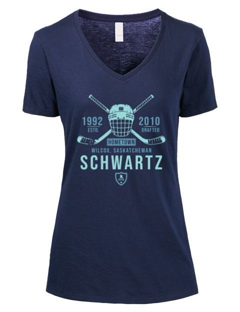 Heritage Jaden Schwartz Premium Ladies V-Neck T-Shirt | Swagsta