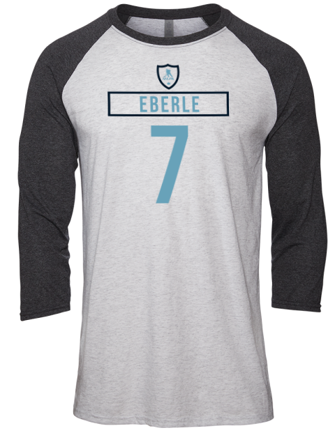 Home Jersey Jordan Eberle Unisex Premium Three-Quarter Raglan T-Shirt | Swagsta