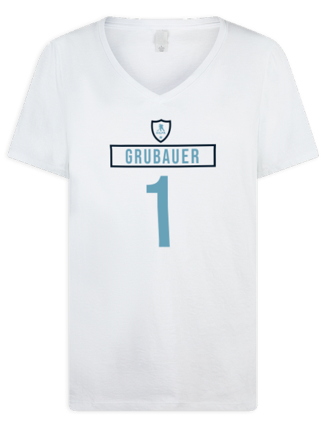 Home Jersey Philipp Grubauer Premium Ladies V-Neck T-Shirt | Swagsta
