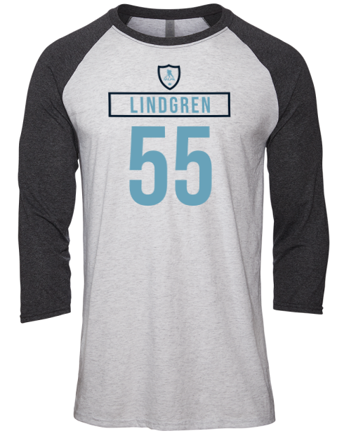 Home Jersey Ryan Lindgren Unisex Premium Three-Quarter Raglan T-Shirt | Swagsta