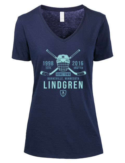 Heritage Ryan Lindgren Premium Ladies V-Neck T-Shirt | Swagsta