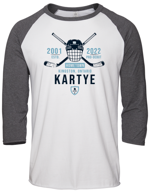 Classic Heritage Tye Kartye Unisex Premium Three-Quarter Raglan T-Shirt | Swagsta