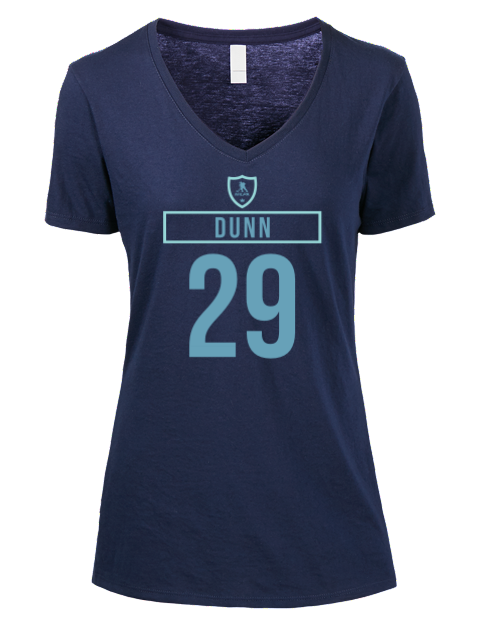 Away Jersey Vince Dunn Premium Ladies V-Neck T-Shirt | Swagsta