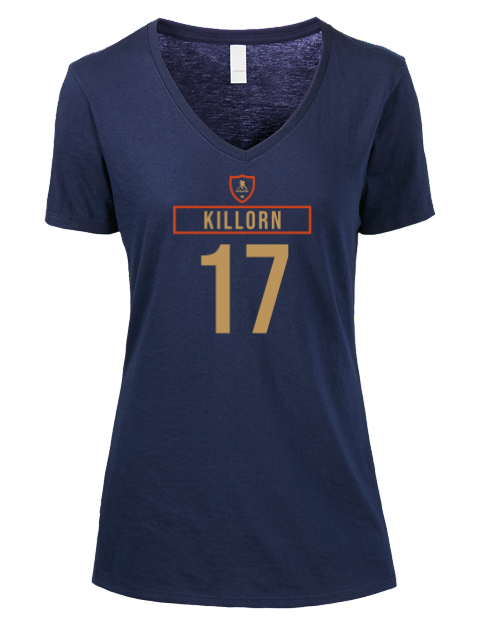 Away Jersey Alex Killorn Premium Ladies V-Neck T-Shirt | Swagsta