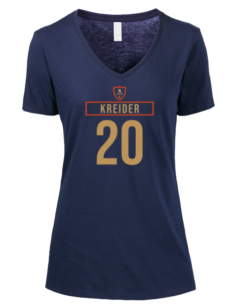 Away Jersey Chris Kreider Premium Ladies V-Neck T-Shirt | Swagsta