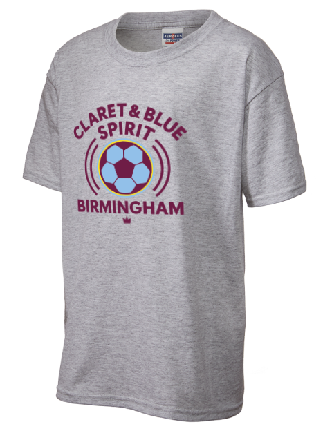 Claret & Blue Soccer Youth T-Shirt | Swagsta