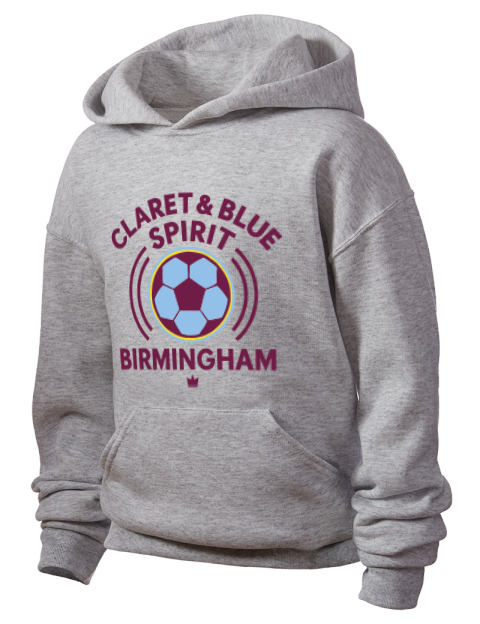 Claret & Blue Soccer Youth Hooded Sweatshirt | Swagsta
