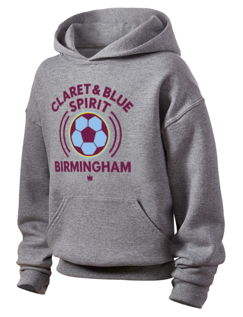 Claret & Blue Soccer Youth Hooded Sweatshirt | Swagsta