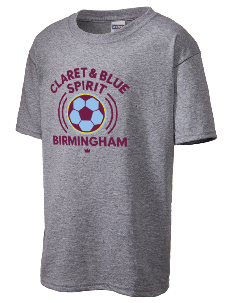Claret & Blue Soccer Youth T-Shirt | Swagsta