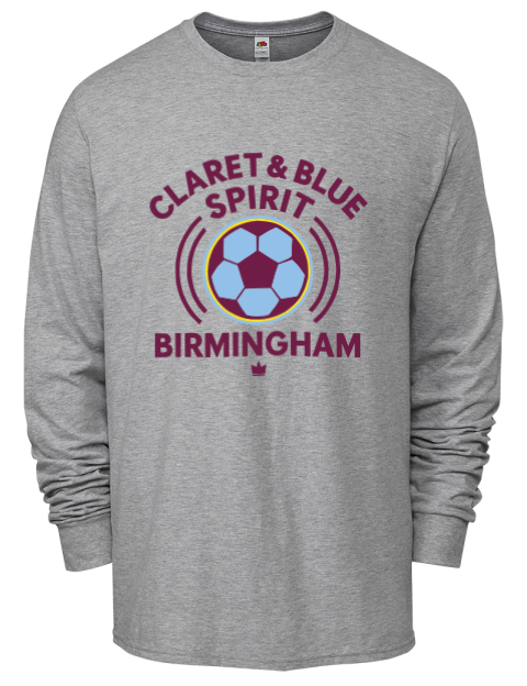 Claret & Blue Soccer Men's Long-Sleeve T-Shirt | Swagsta