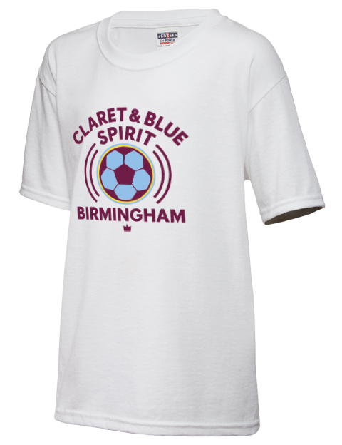 Claret & Blue Soccer Youth T-Shirt | Swagsta